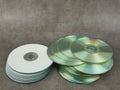 Stacked CD blanks with front and back Royalty Free Stock Photo