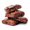 Stacked Chocolate Brownies: Diagonal Design With Organic Material