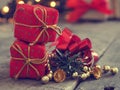 Stacked Christmas gift boxes Royalty Free Stock Photo