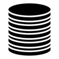 Stacked circles symbol. Archive, webhosting, file-sharing icon