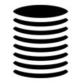 Stacked circles symbol. Archive, webhosting, file-sharing icon