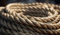 stacked circular rope macro, ai generative Royalty Free Stock Photo