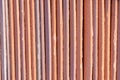 Stacked clay roofing tiles