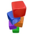 Stacked Color Cubes Boxes Blocks Counting Basic Fundamentals