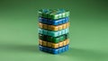 Stacked Colored Cubes Royalty Free Stock Photo