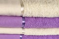 Stacked colored spa towels texture Royalty Free Stock Photo