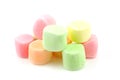 Stacked colorful marhmallows Royalty Free Stock Photo