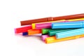 Stacked colorful markers Royalty Free Stock Photo