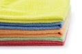 Stacked colorful microfiber cloths Royalty Free Stock Photo