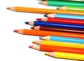 Stacked colorful pencils Royalty Free Stock Photo