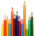 Stacked colorful pencils Royalty Free Stock Photo