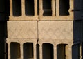 Stacked concrete blocks