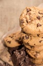 Stacked Cookies with Chocolate