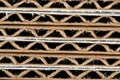 Stacked corrugated cardboard boxes macro Royalty Free Stock Photo