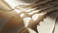 Torn Edges of Stacked Cream Paper: Texture Background for Delicate Light and Shadow Effects, Neutral Paper Surface Close-Up Royalty Free Stock Photo