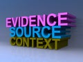 Evidence source context heading