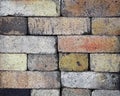 Stacked fireproof bricks background