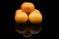 Stacked fresh oranges Royalty Free Stock Photo