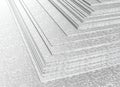 Stacked galvanized metal sheets