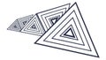 Stacked Geometric Triangles Abstract Pattern Art, vector design Generative AI Royalty Free Stock Photo