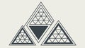 Stacked geometric triangles abstract pattern, vector design Generative AI Royalty Free Stock Photo