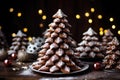 stacked gingerbread stars forming a christmas tree