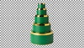 Stacked Green and Gold Cylinders Royalty Free Stock Photo