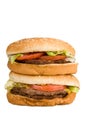 Stacked hamburgers Royalty Free Stock Photo