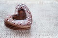 Stacked heart shape cookies isolated Valentine Day