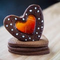 Stacked heart shape cookies isolated Valentine Day