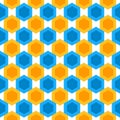 Stacked hexagons seamless background