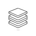 Stacked layers doodle line drawing design element concept icon symbol Royalty Free Stock Photo