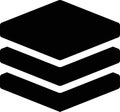 Layered Stack Icon for Data and UI Design Royalty Free Stock Photo