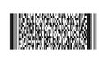 Stacked linear barcode. Code pattern, sample.
