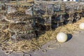 Stacked lobster nets