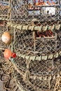 Stacked lobster nets Royalty Free Stock Photo