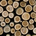 Stacked logpile Royalty Free Stock Photo