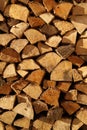 Stacked logs Royalty Free Stock Photo