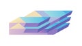 Stacked Low-Poly Layers for Data Organization, vector design Generative AI Royalty Free Stock Photo