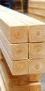 Stacked Lumber Close-Up of Cut Timber for Construction and Building Industry Projects Royalty Free Stock Photo