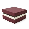 Stacked maroon paper blocks with white interior Royalty Free Stock Photo