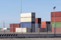 Stacked metal containers