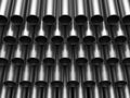 Stacked metal iron pipes 3D Rendering