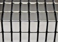 Stacked metal plates of neodymium rare earth magnets 3D Rendering