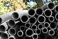 Stacked PVC pipe Royalty Free Stock Photo