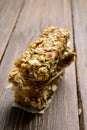 Stacked no baked granola bar Royalty Free Stock Photo