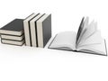 Stacked and open notebooks Royalty Free Stock Photo