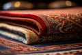 Stacked Oriental Rugs Royalty Free Stock Photo