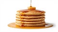Stacked Pancakes Drowning In Syrup Royalty Free Stock Photo