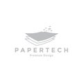 Stacked paper doc data tech logo symbol icon vector graphic design illustration idea creative Royalty Free Stock Photo